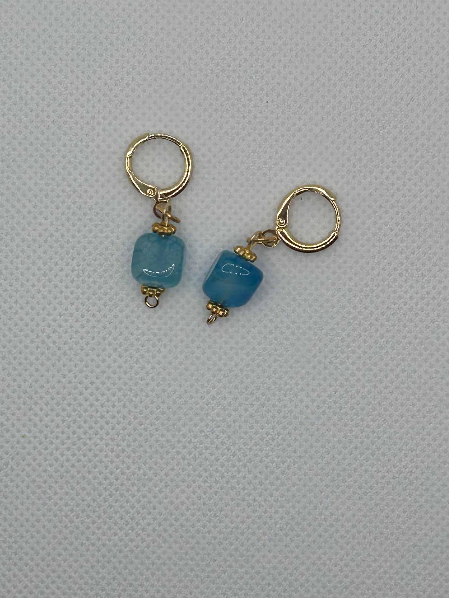 Green Stone Drop Earrings