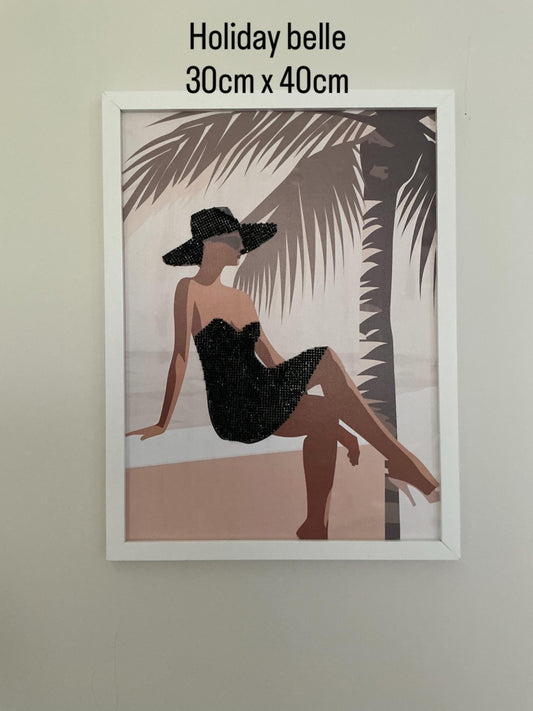 Holiday Belle Embellished Print