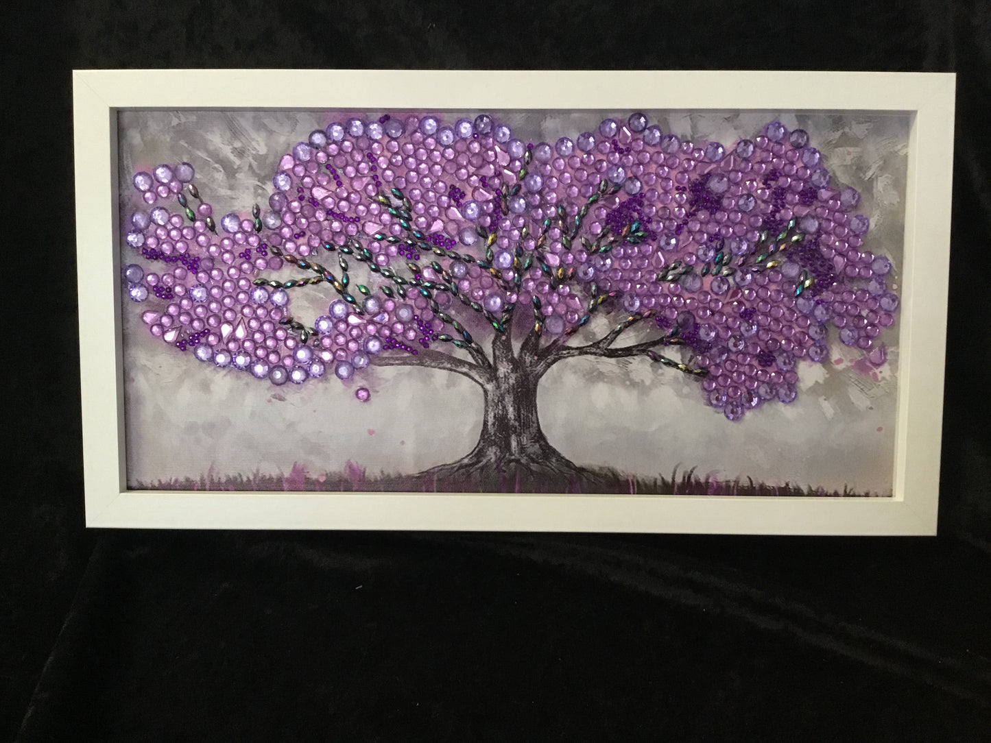 Purple Gem Tree Embellished Print