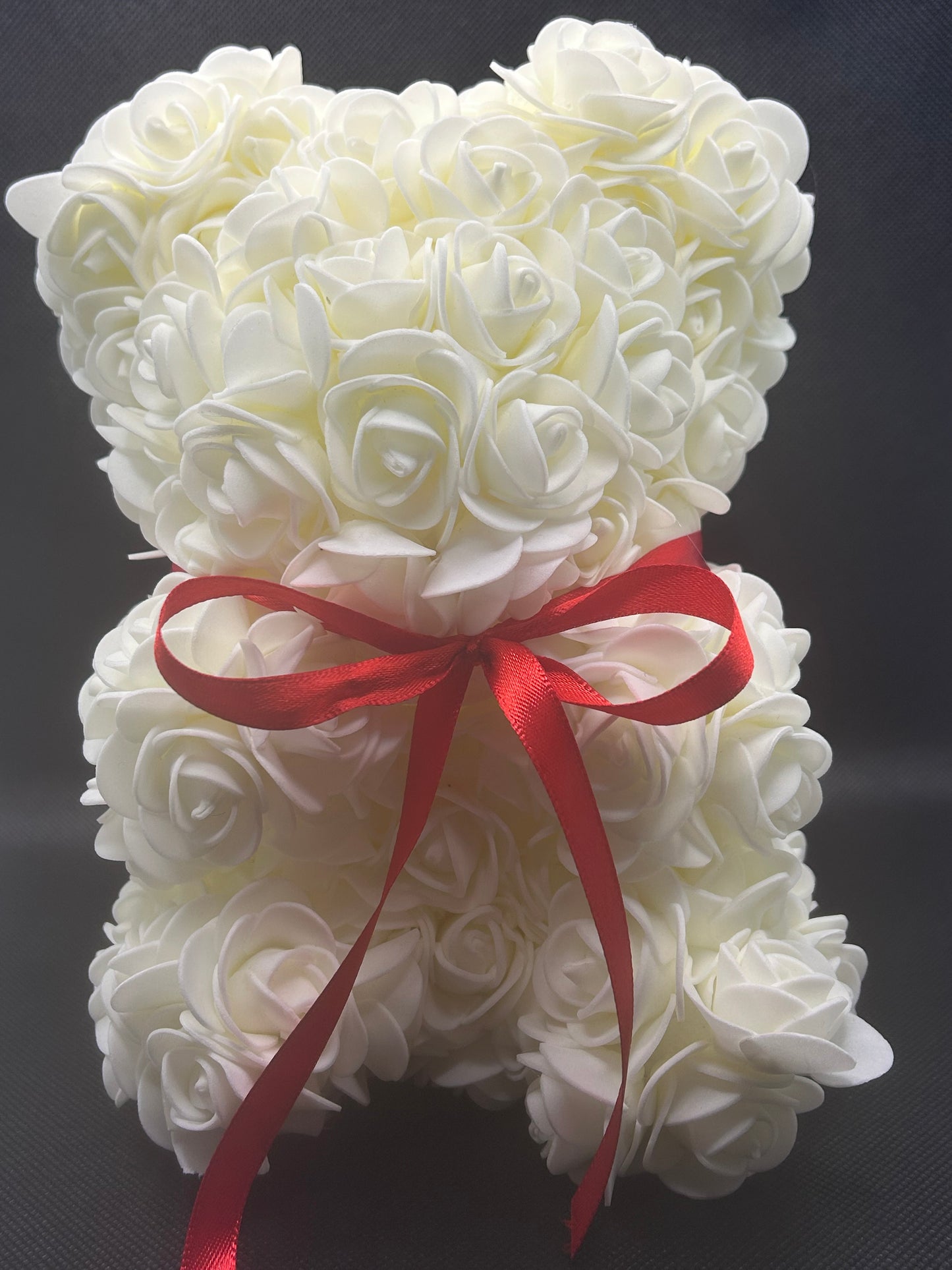 Rose bears White with red ribbon