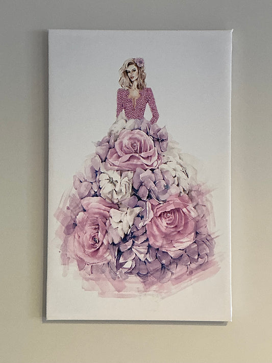 La Belle Embellished Print